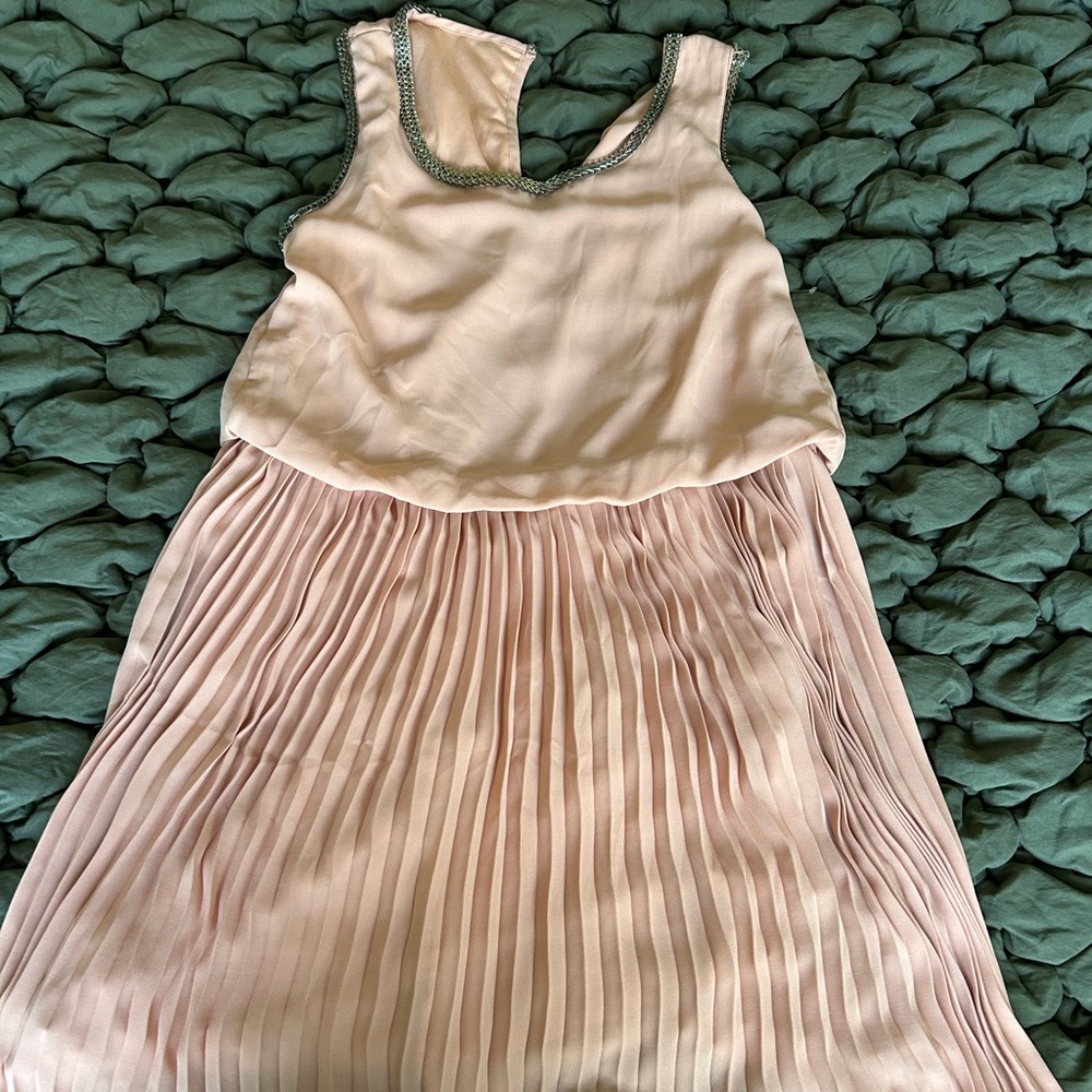 Blu Pepper Pink Pleated Mini Dress